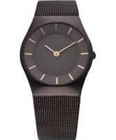 Buy Bering Time Ladies All Brown Mesh Watch online