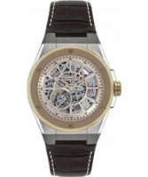 Buy Dreyfuss and Co Mens Skeleton Brown Automatic Watch online