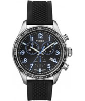 Buy Timex Mens Chrono Black Silicone Watch online